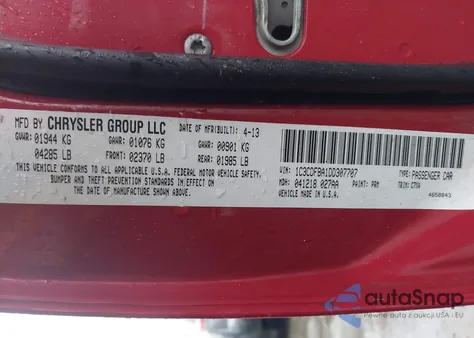 2013 Dodge Dart Sxt from USA, damaged, VIN 1C3CDFBA1DD307707